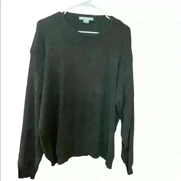 Men's Size L Geoffrey Beene Dark Gray Long Sleeve Sweater - Picture 1 of 4